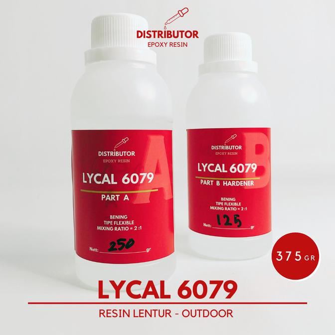 Resin bening Lycal (Lentur) flexible dgn Katalis - Lycal 6079 - 375 gr