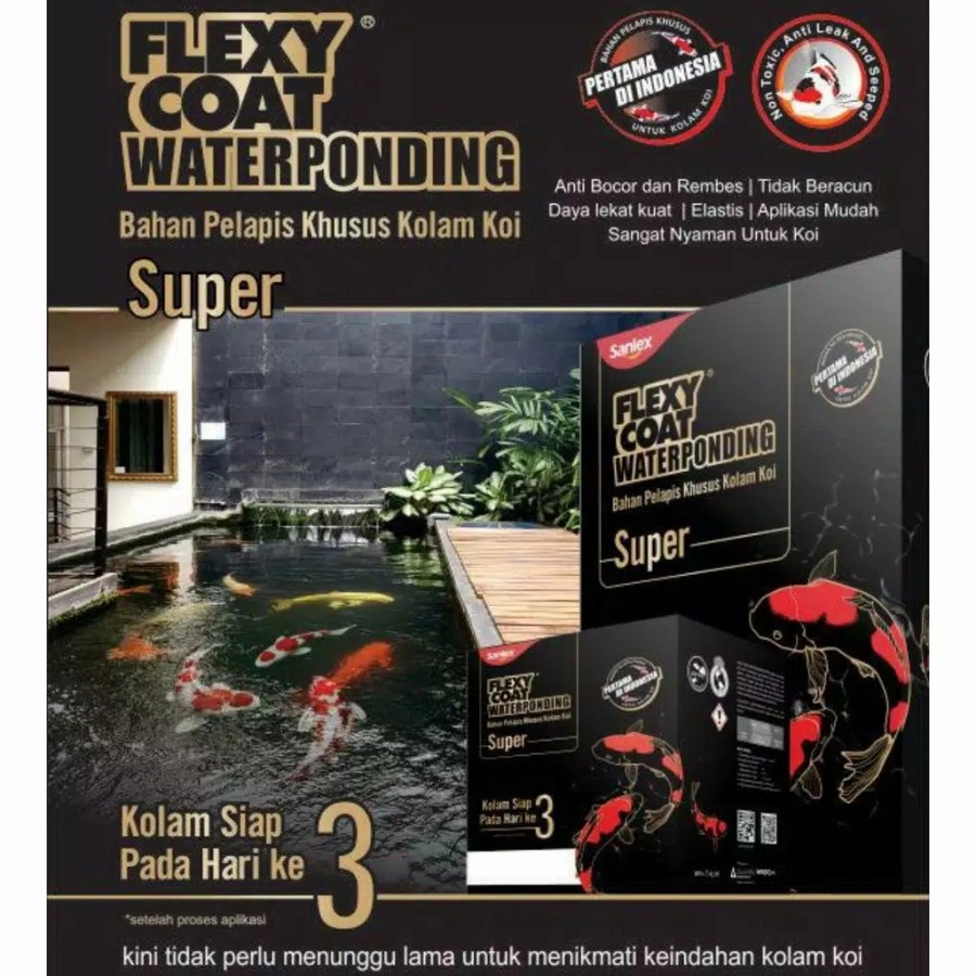 Flexycoat Flexy Coat Waterponding 2,5 kg cat pelapis kolam ikan koi