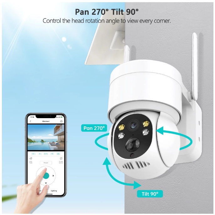 Ezsee Camera IP PTZ Panel Surya WIFI 1080P Kamera CCTV