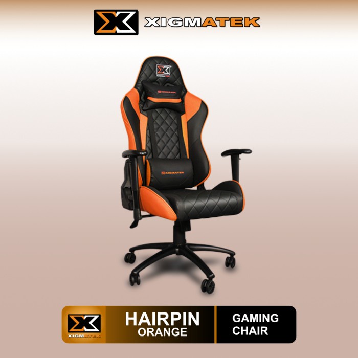 GAMING CHAIR / KURSI GAMING XIGMATEK HAIRPIN ORANGE