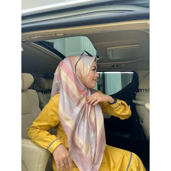 kerudung segi empat journey ori, hijab journey ori motif terbaru free paper bag