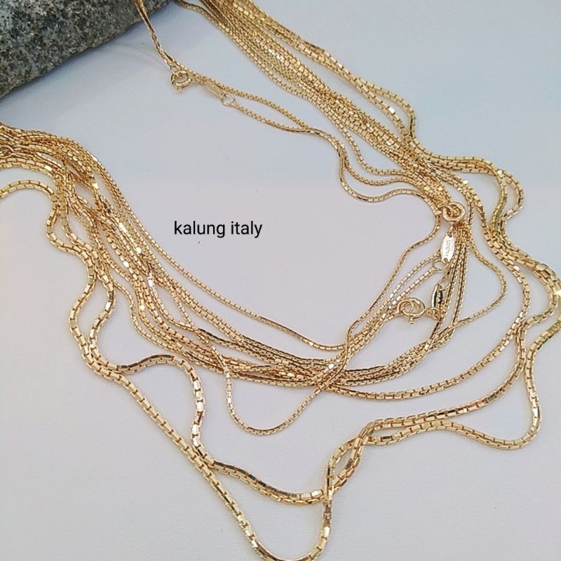 kalung italy polos (emas asli 8k &amp; 9k)