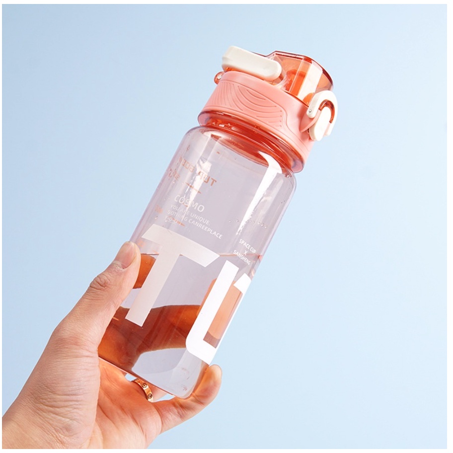 Botol Minum Portable Cup Premium Kapasitas 600 ML Botol Air Minum Sport Travel Anak Sekolah Dewasa Botol Minum Infuse Water