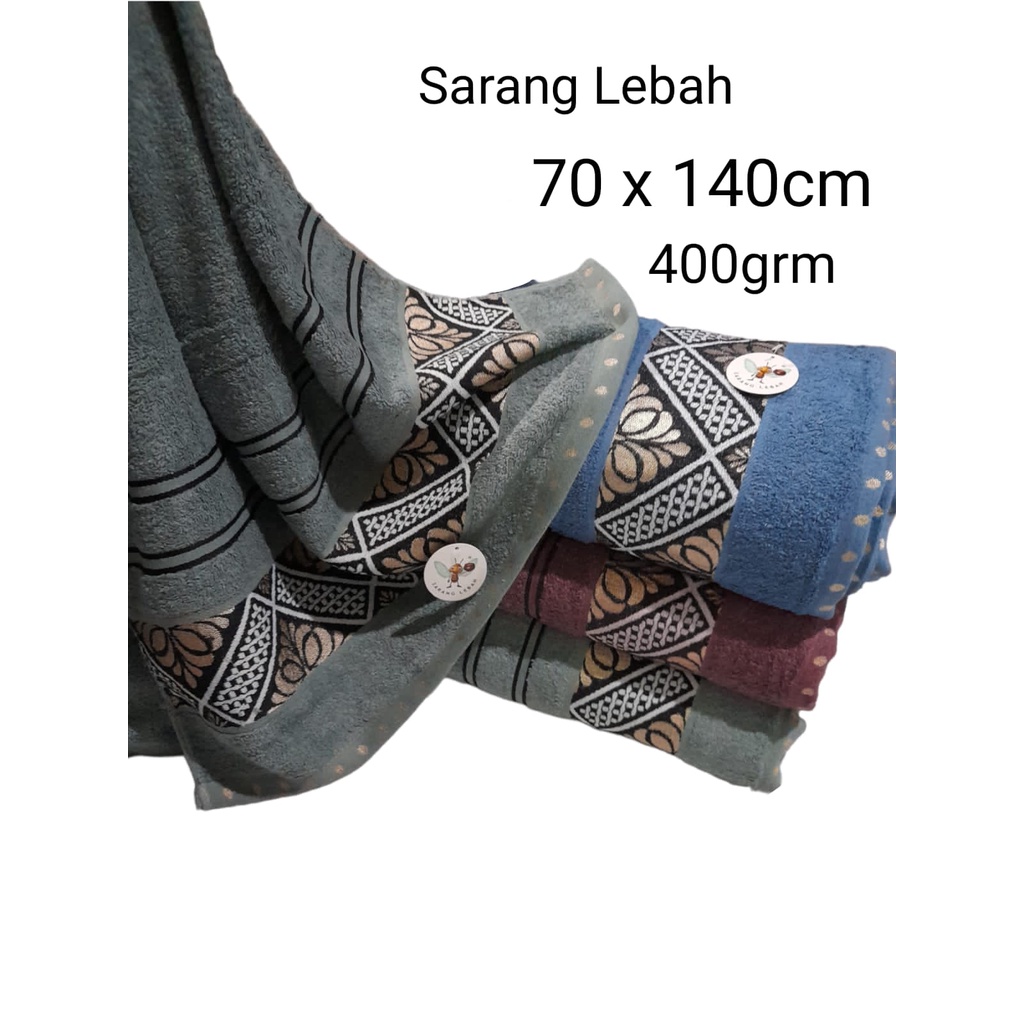 JH Handuk Mandi Dewasa Uk 70x140 Sarang Lebah Bahan Katun Termurah-