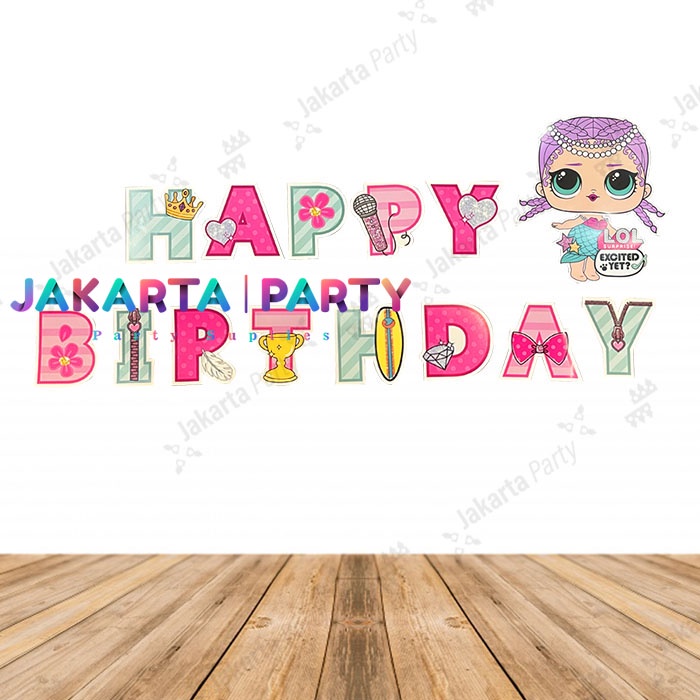 Banner HBD Lol Surprise JUMBO / Bunting Flag Karakter LOL / Banner LOL Surprise