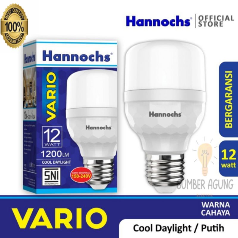 Hannochs Vario LED 12 Watt Putih / Lampu Terang Hannochs