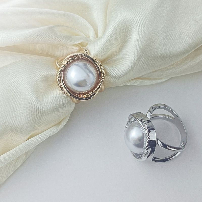 RING SYAL HIJAB PEARL ROUND ELEGAN