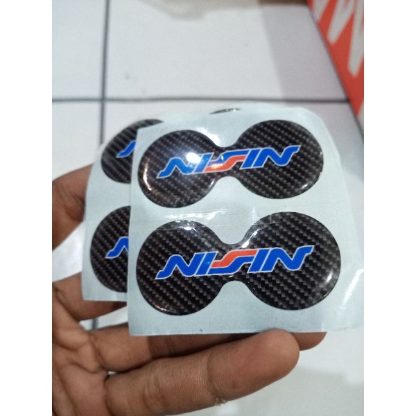 Stiker timbul caliper 2 piston / Emblem timbul caliper nisin 2 piston
