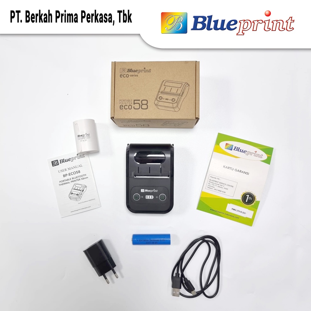 Printer Struk Bluetooth 58mm Blueprint Eco 58 Eco58 Portable Printer Thermal 58mm Blueprint Free 1 Roll Thermal