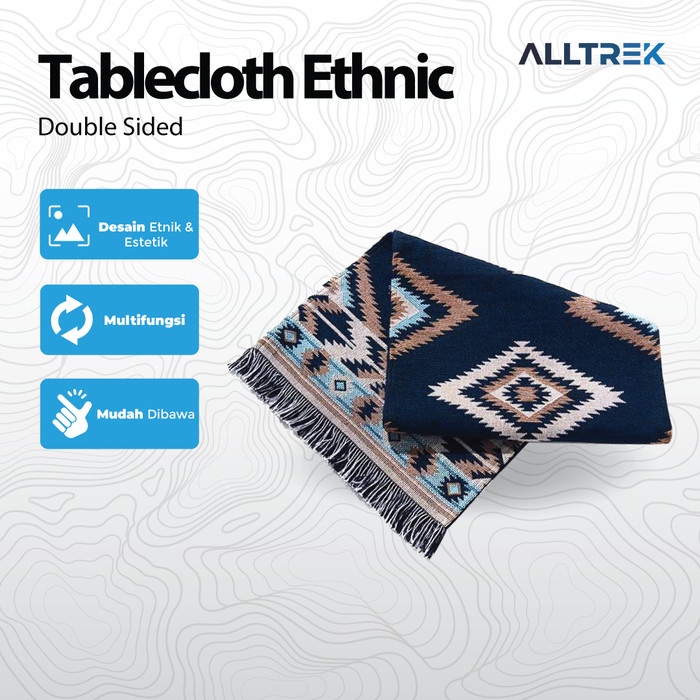 ALLTREK Taplak Meja Camping ETHNIC Double Sided Table Blanket