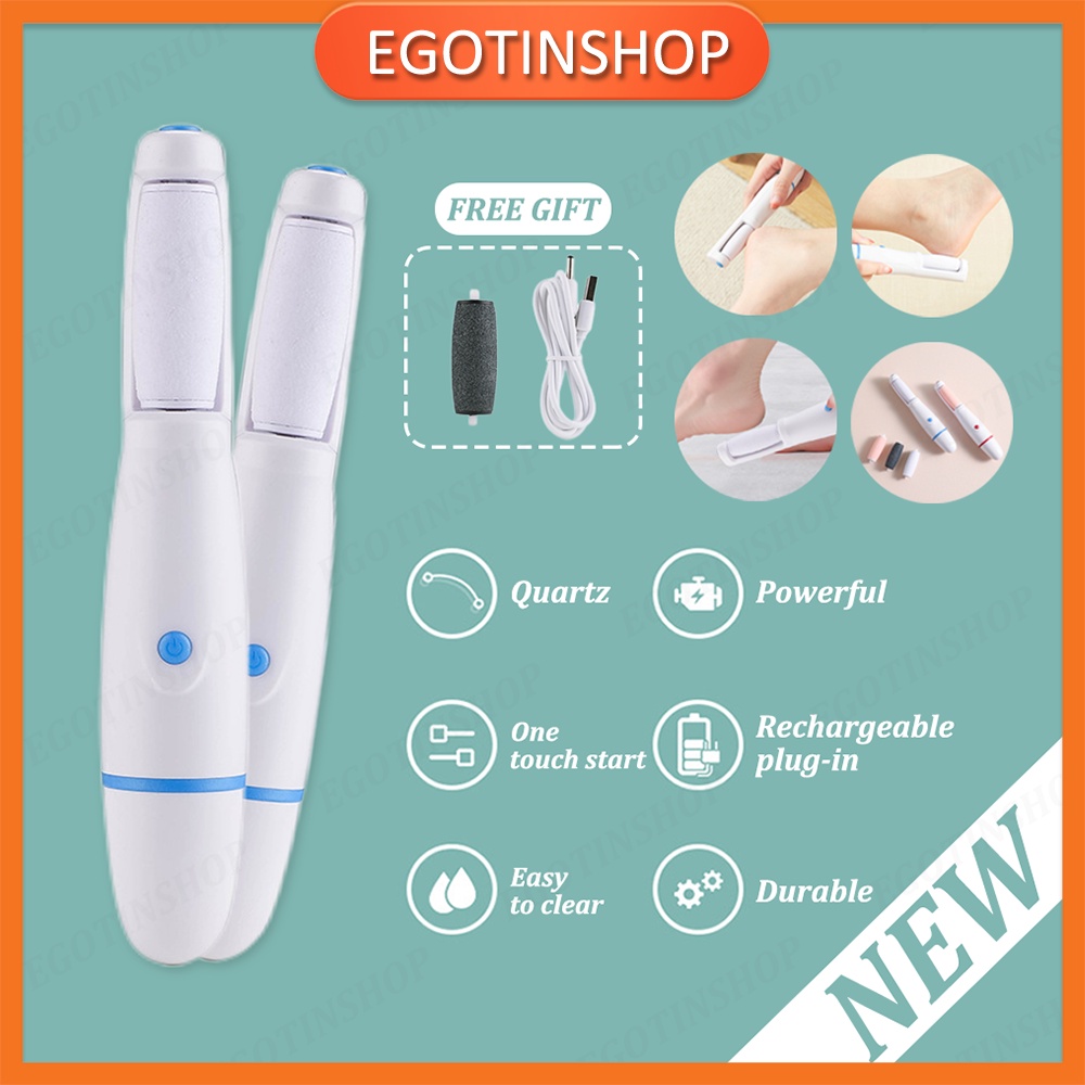 Penghalus Kaki Portabel Elektrik Untuk Pedicure Menghilangkan Kulit Mati Dan Kapalan USB Dapat diisi ulang