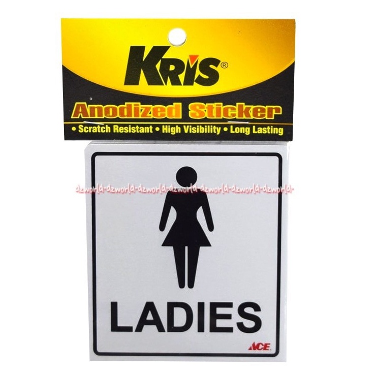 Stiker Ladies Wanita Sticker Toilet Wc Kamar Mandi Tanda Masuk Cewek Perempuan Lady Mudah Diaplikasikan Pada Kaca Metal Atau Plastik