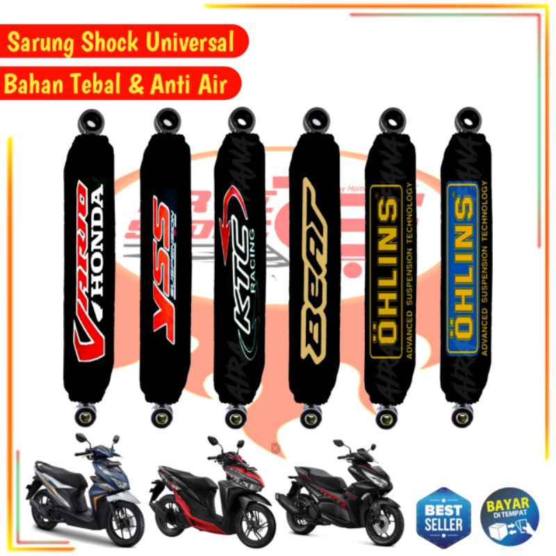 COVER SARUNG SHOCK BREAKER MOTOR BAHAN TEBAL ANTI AIR UNIVERSAL COD GRATIS ONGKIR LAMPUNG