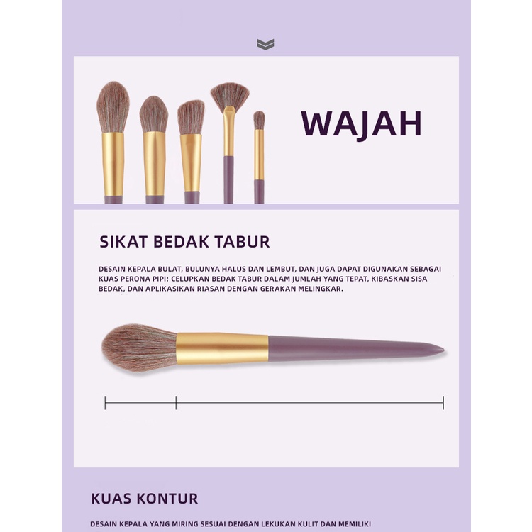 Holiven 0PCS Kuas Make Up Set Brush Eyeshadow / Bedak / Blush On / Highlighter / Foundation / Kabuki Blending Brush Makeup Kuas