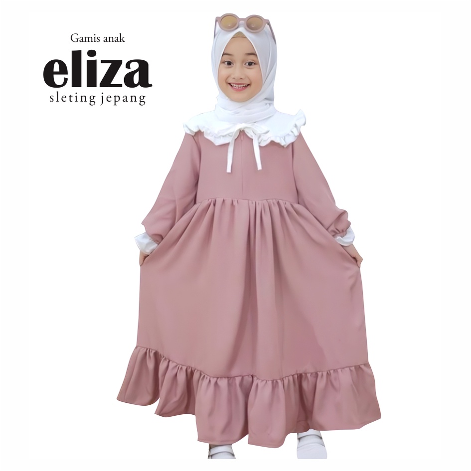 Gamis Anak Eliza Sleting Jepang CF Kids