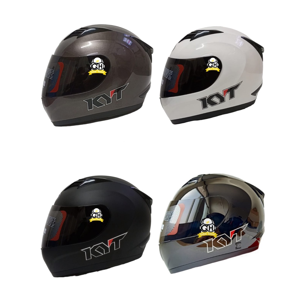 HELM FULL FACE KYT R10 R-10 SOLID BLACK DOFF