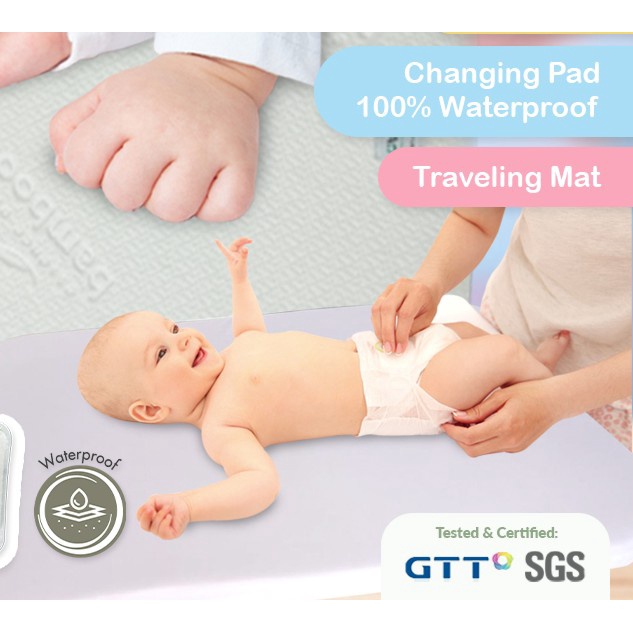 Alphajoy PACK N GO Mattress Changing Pad Latex Waterproof Alas ompol kasur tidur bayi fit to Pliko Vancouver Babyelle Novelty Babydoes Jiraff busa natural lateks bamboo bassinet matras traveling baby