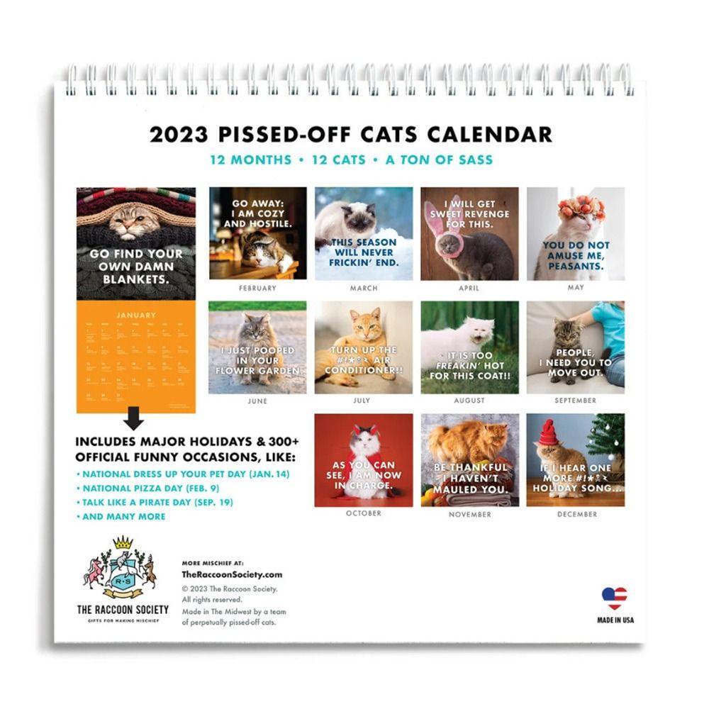 Nanas Kalender Kucing Lucu Waktu Merencanakan Makna Hadiah Tahun Baru Art Moon Calendar