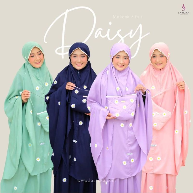 Mukena Daisy Mukena Larizka 2 in 1 / Mukena Rayon Premium / Mukena Sage / Mukena Lilac