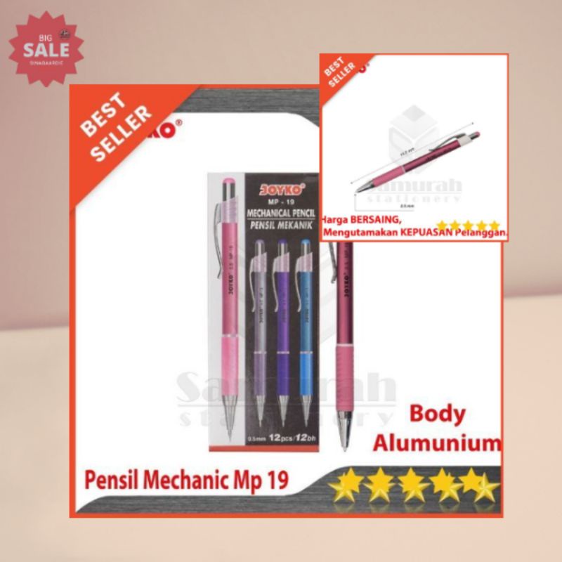 

Pensil Mekanik Joyko MP-19 0.5 mm /Mechanical Pencil MP 19 isi 05(Ecer)ORIGINAL PRODUK