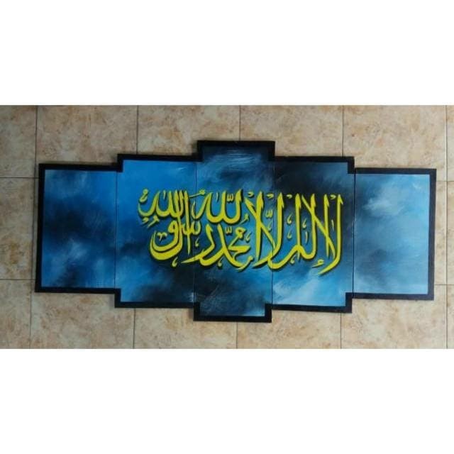 

Lukisan Kaligrafi - Lukisan Panel Kaligrafi Minimalis 5In1 - Xlxcdriyoni