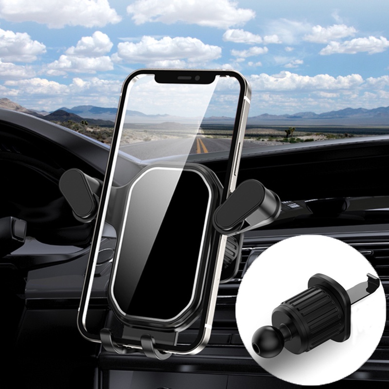 Hook Type Gravity Car Phone Holder Multifungsi Ventilasi Udara Ponsel Mount Rotasi 360 Derajat Smart Phone Holder GPS Navigasi Gravity Bracket Dengan Klip Kait