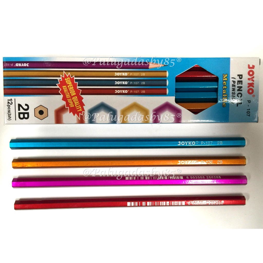 

(1 Biji) Pensil JOYKO 2B P-107 Metallic / Pensil Joyko P-107 / Pensil Joyko P107 / Joyko Pencil P-107 / Joyko P 107