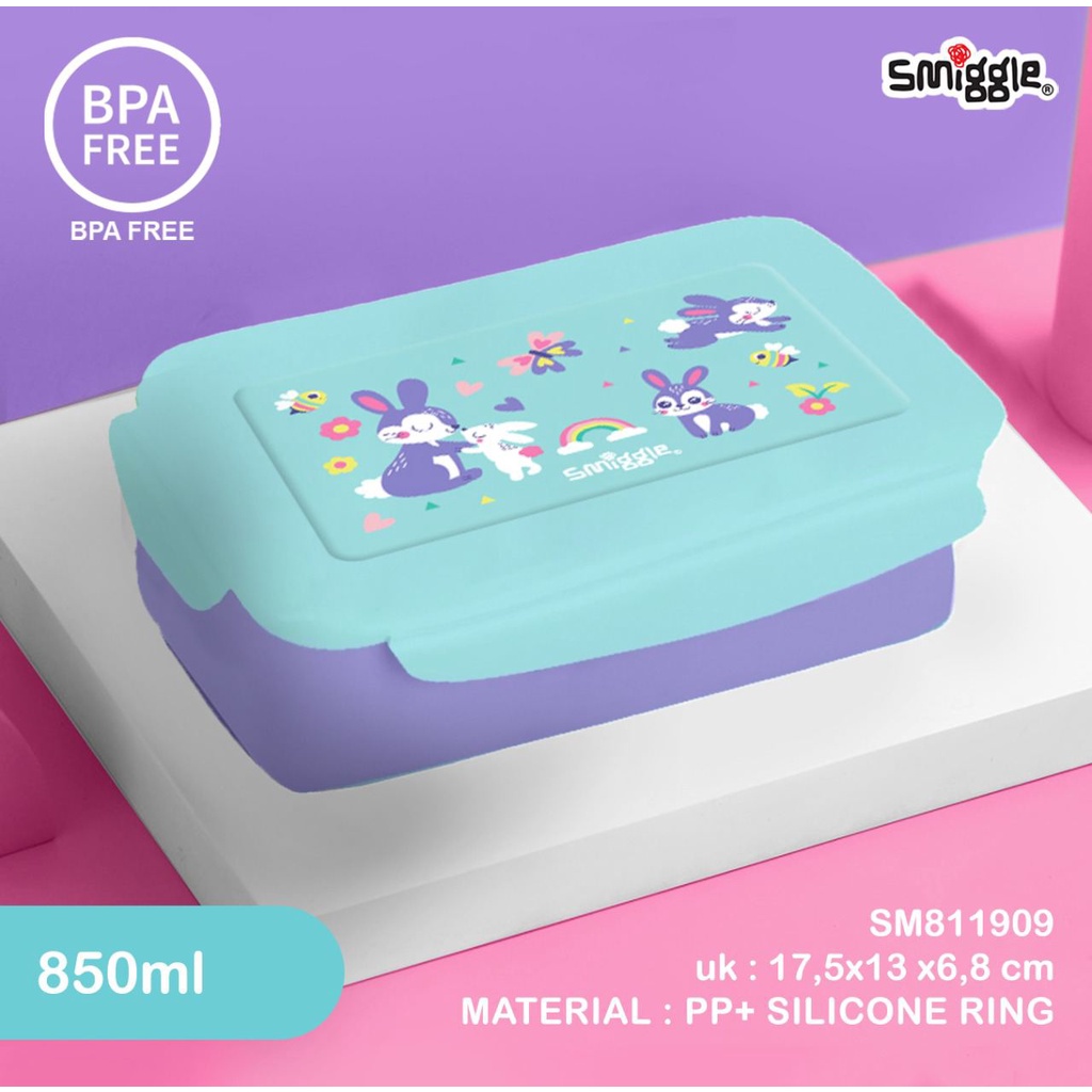 Smiggle Lunch Box Anak Karakter Uk.850ml