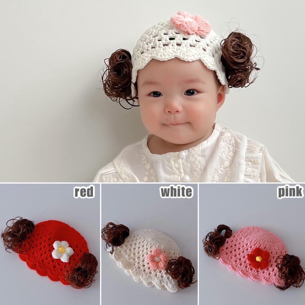 0-3 thn || Topi Wig Korea Bayi Rambut Palsu Newborn Anak Polos Kupluk Karakter Lucu Emen Anak Impor Catalog OIMG OBE