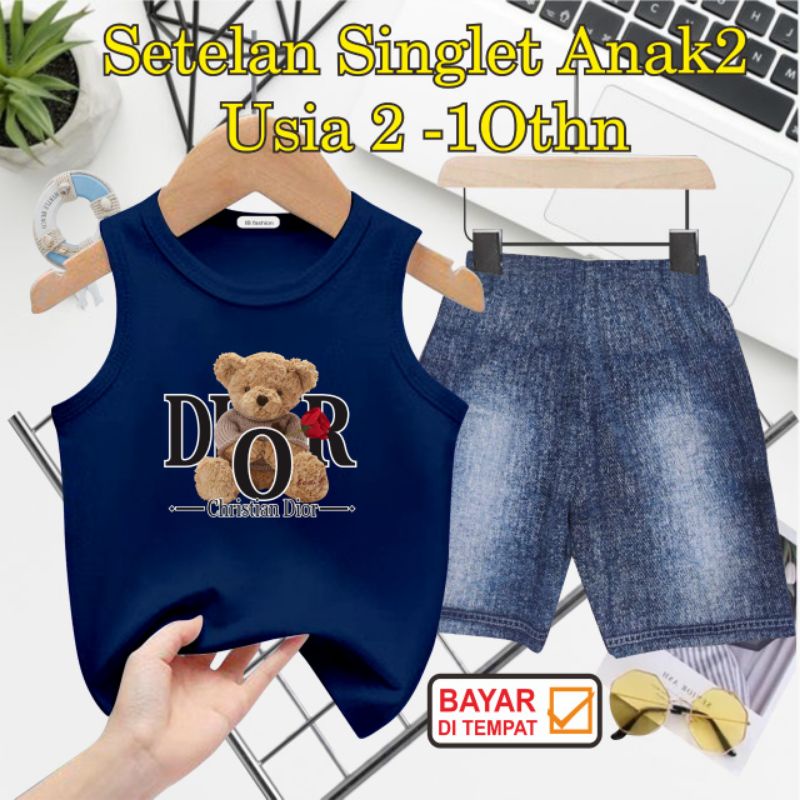 ((IB))STELAN ANAK2 SINGLET SEMI JEANS/BEAR DIGITAL SABLON