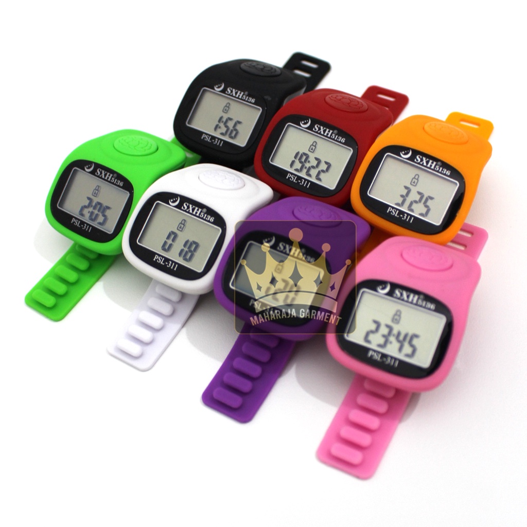 (SXH) Smart Tasbih Digital Premium 6 Chanel + Alarm Fleksibel + Led + Jam
