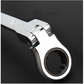 Kunci Ring Pas Kombinasi Ratchet Model Fleksibel / Kunci Pas 8 10 19 12 14 13 17 mm / Kunci Ring Pas Bolak Balik / Kunci Pas Dual Head Combination Ratchet Wrench Flexible Head / Kunci Ring Pas Tekiro Satuan Multifungsi Bahan Kuat Anti Karat Berkualitas