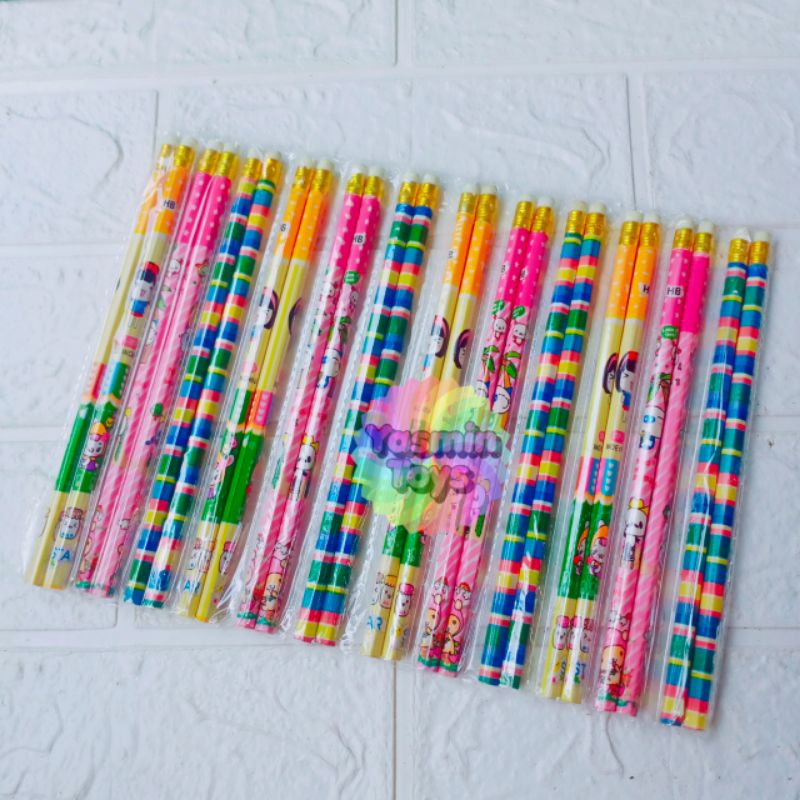 

24pcs Pensil motif karakter/pensil rentengan