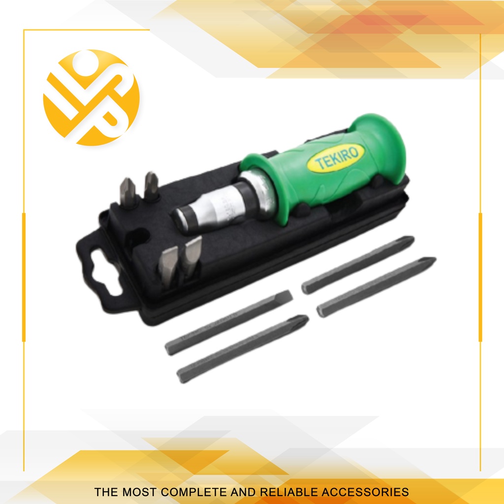 TEKIRO Obeng Ketok / Obeng Tumbuk Set 9 Pcs / Impact Driver Set 9 Pcs