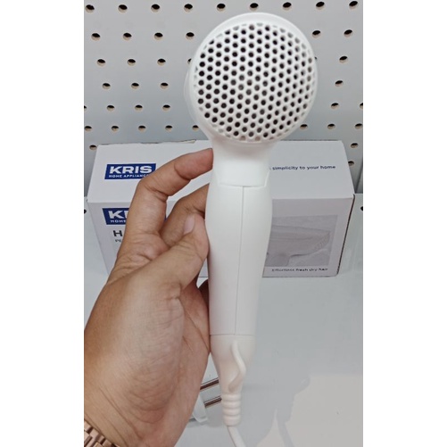KRIS Travel Hair Dryer/Pengering Rambut/Hair Dryer Lipat - Putih