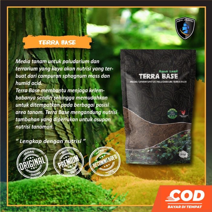 Terra Base Media Tanam Paludarium Terrarium Aqua Leaf