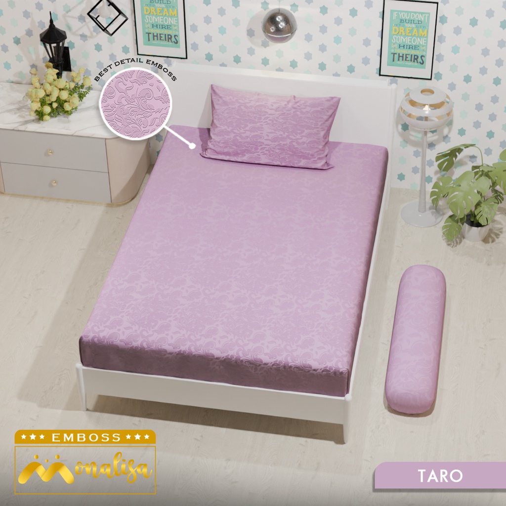 Monalisa Emboss Sprei Uk 90/100/120 - Taro