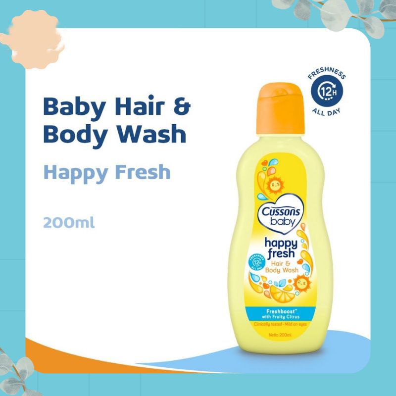 Hair &amp; Body wash cussons happy fresh 200 ml