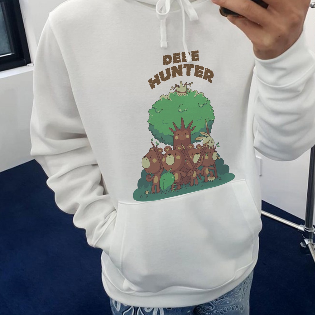 Hoodie  Debe Hunter Korean Style Sweatshirts Oversize Hoodie bahan Fleece Size L - XL - XXL - XXXL