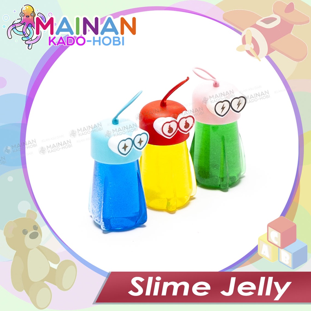 MAINAN ANAK EDUKASI BENTUK SLIME JELLY GLITER CRYSTAL