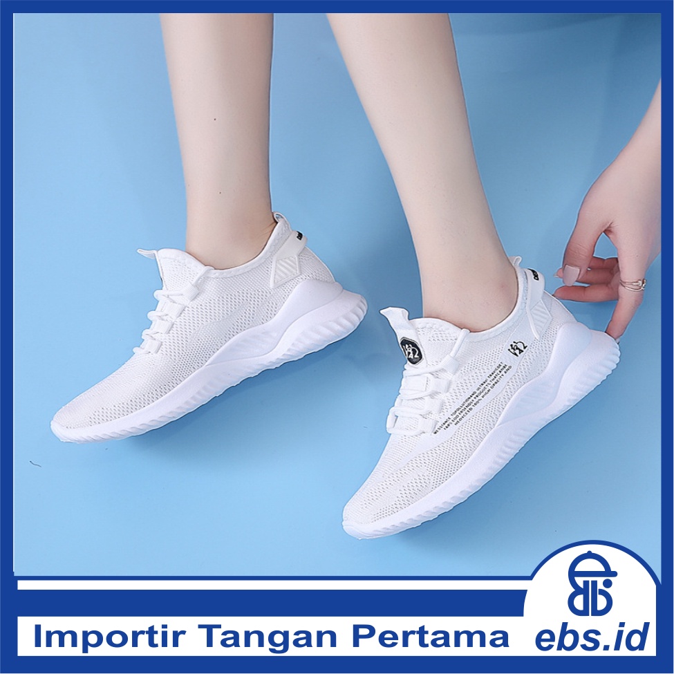 𝐄𝐁𝐒 ✅ SEP018 (Tanpa Kotak) Sepatu Sneakers Wanita Simple Sporty Model Korea Fashion Casual Sport Santai Olahraga Import