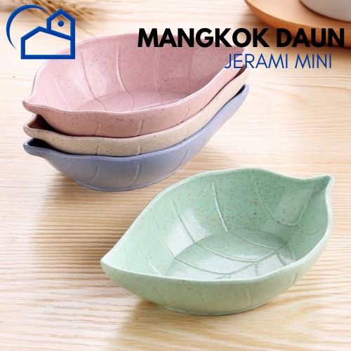 Mangkuk Jerami Bentuk Daun Mangkok Mini Wadah Sayur Sambal Kecap Saos / Mangkuk Jerami Bentuk Daun Mini 2350