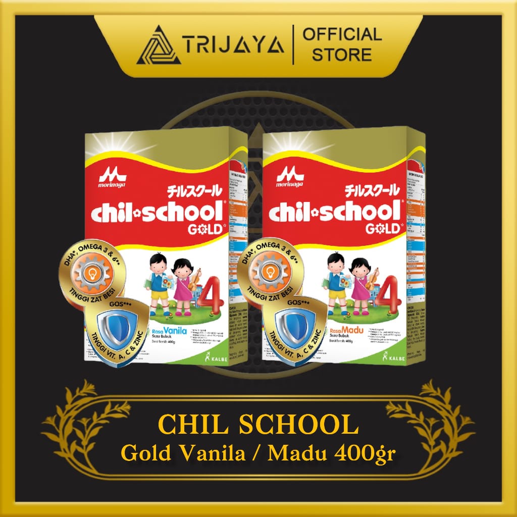 

Chil School Gold Reguler 400 gr - Vanilla Chocolate Strawberry Madu Honey 400gr