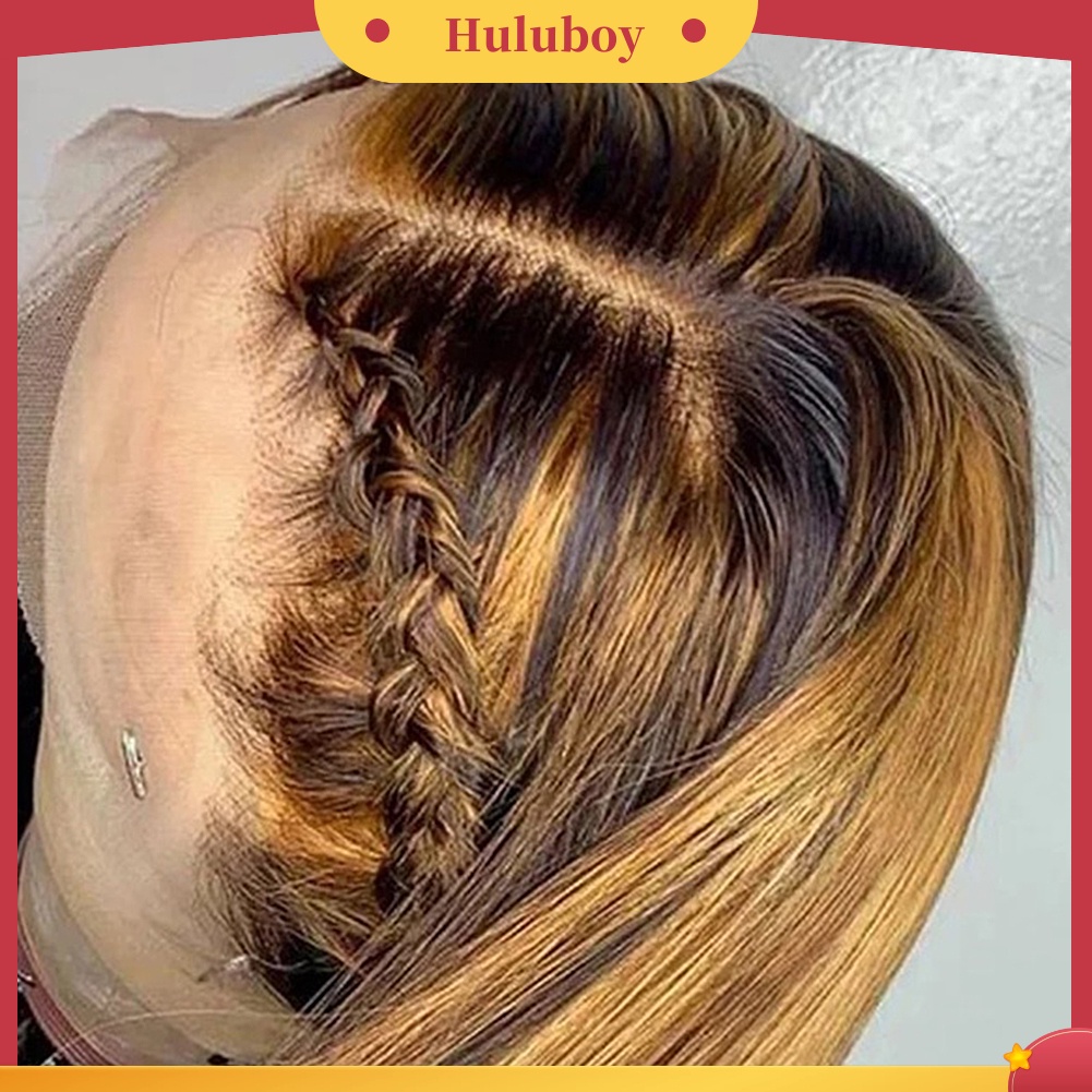Wig Rambut Sintetis Model Panjang Lurus Warna Gradasi Untuk Wanita