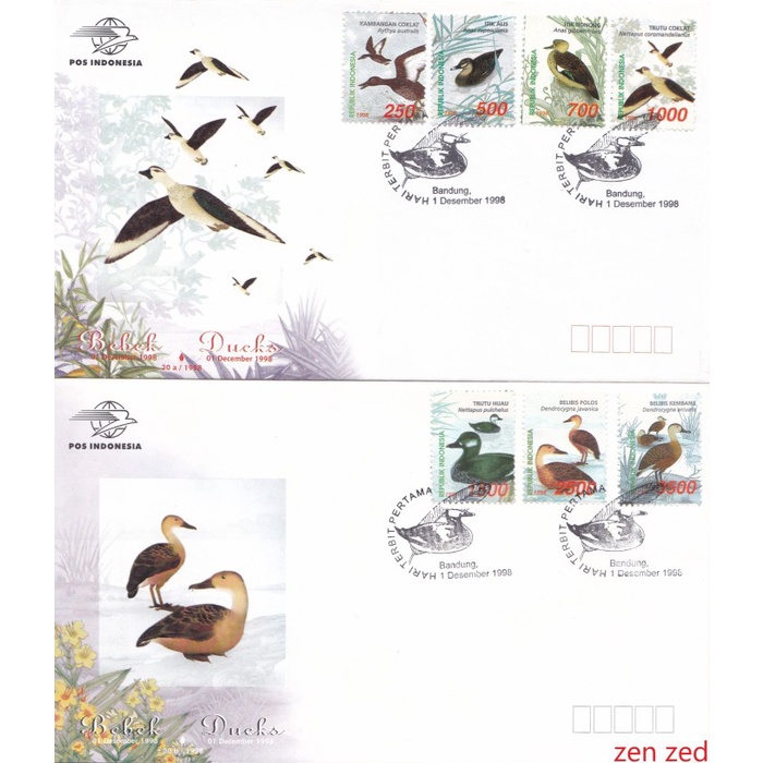 

A349 Perangko Indonesia FDC 2014 Bebek 2 Pcs