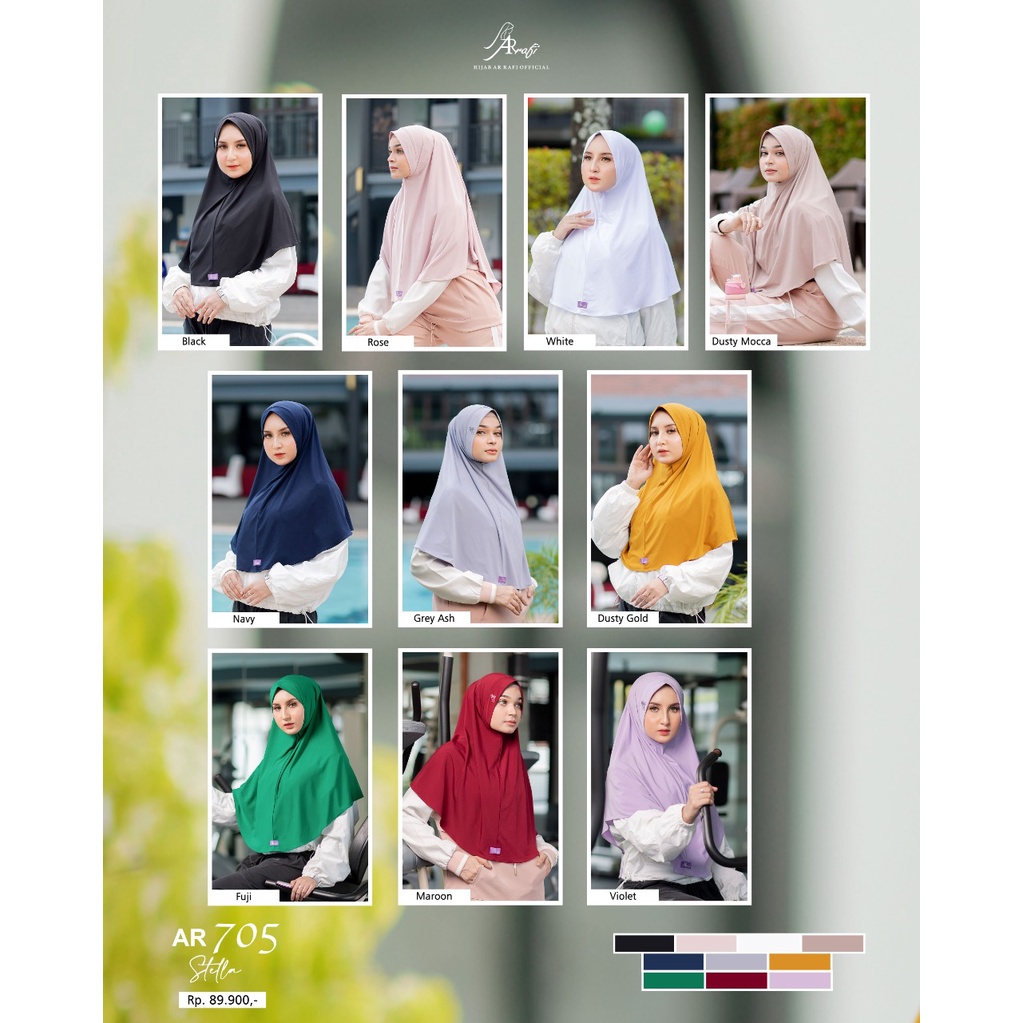 Hijab arrafi Ar 705 | arrafi 705 | bergo hijab non pet arrafi