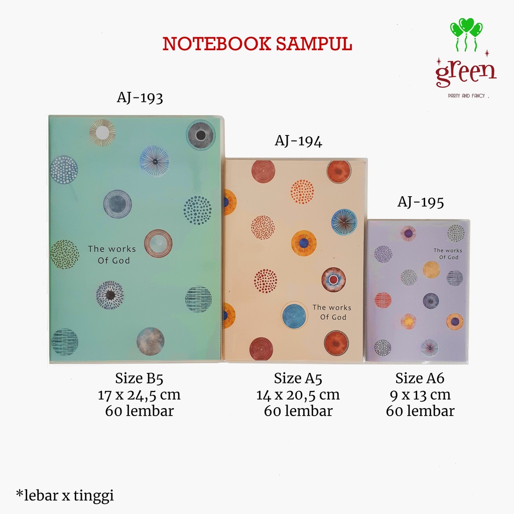 

Notebook sampul mika 120 halaman Diary sampul Buku catatan sampul mika Ukuran B5 A5 A6