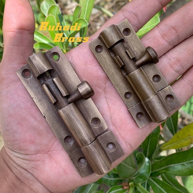 Grendel Pengunci Slot Jendela Kuningan Antik / Grendel pintu kuningan