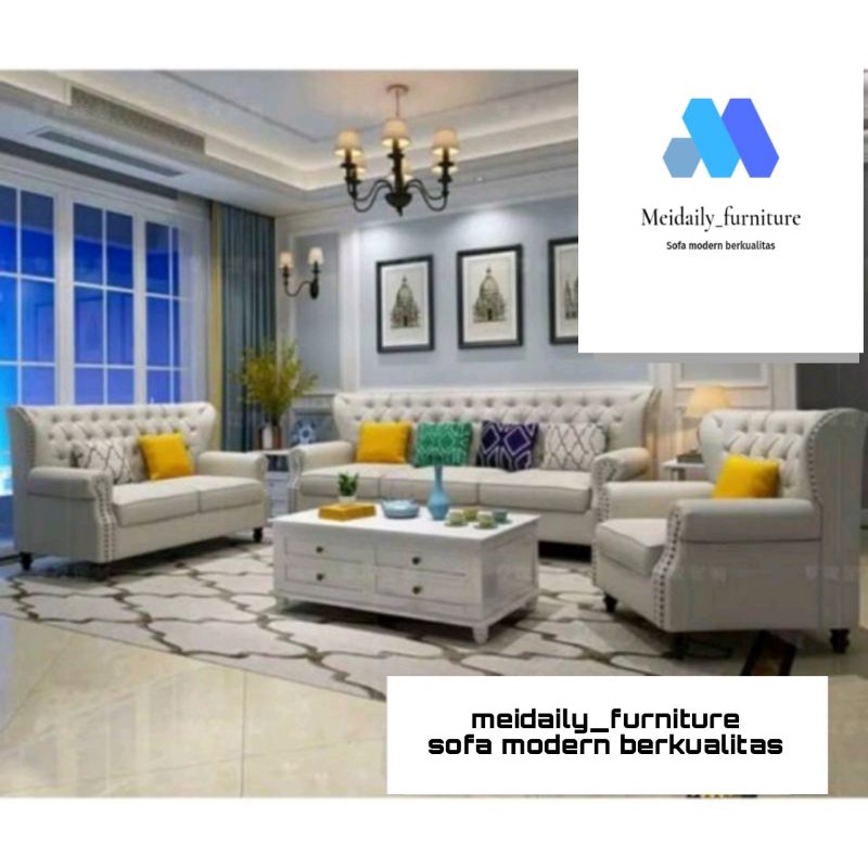 Sofa 321 Caterfield Super Empuk Minimalis Sofa Ruang Tamu Kualitas Premium Modern Meja Sofa Mewah Te