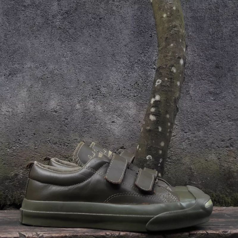 Converse jack purcell velcro leather vintage made in thailand (sz 41.5) ori 100%